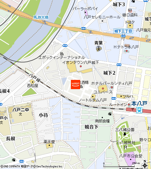 マックスバリュ八戸城下店付近の地図